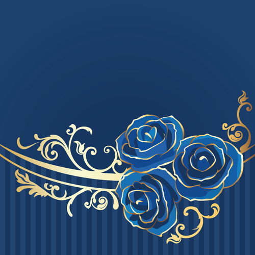 Vintage Blue Rose Background Beautiful