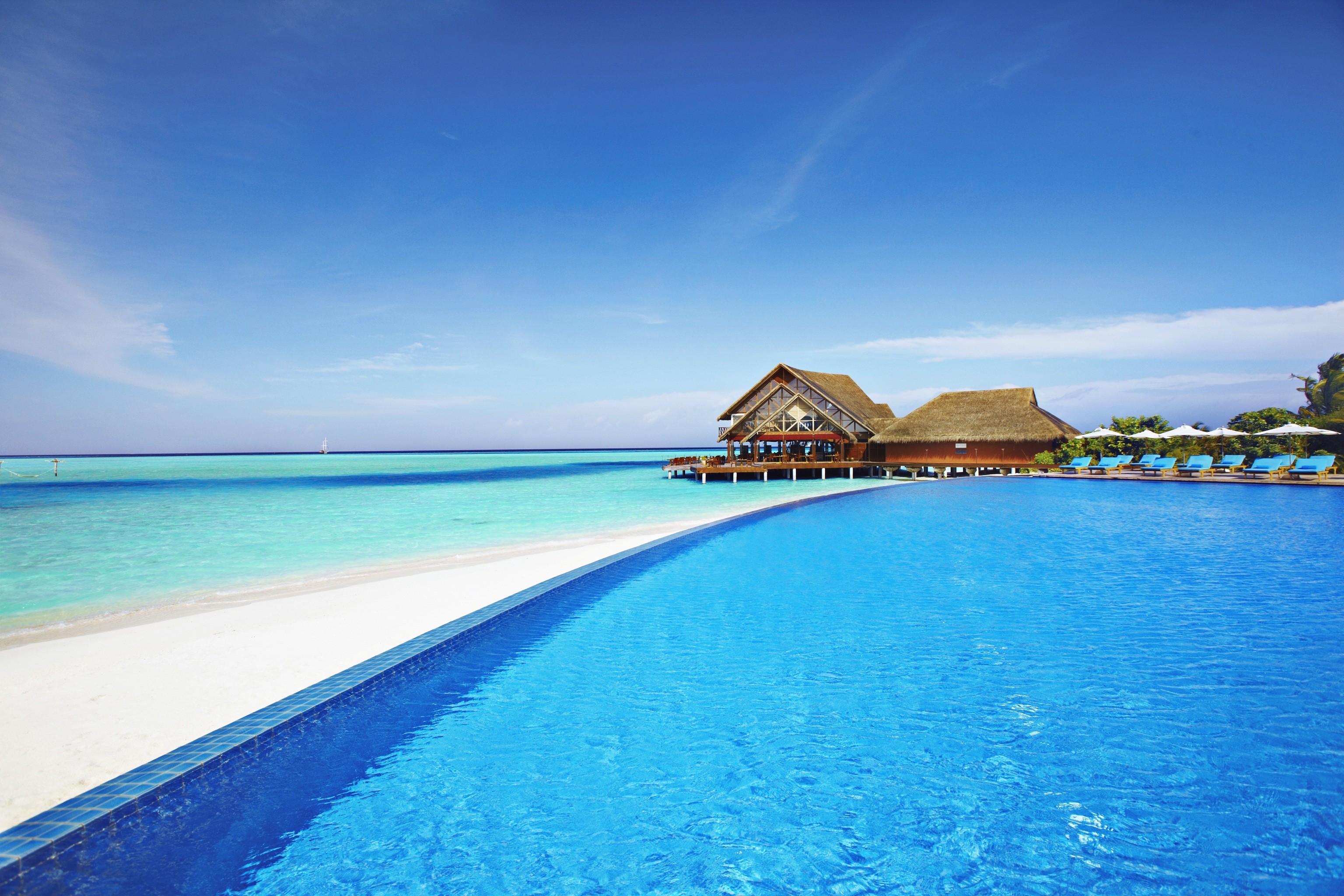 Maldives Beach Sea Nature Wallpaper Hd Desktop And M