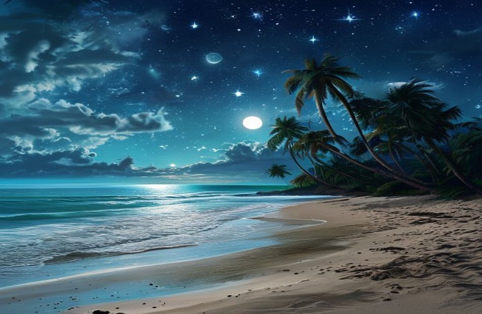 Beach Moon Wallpaper