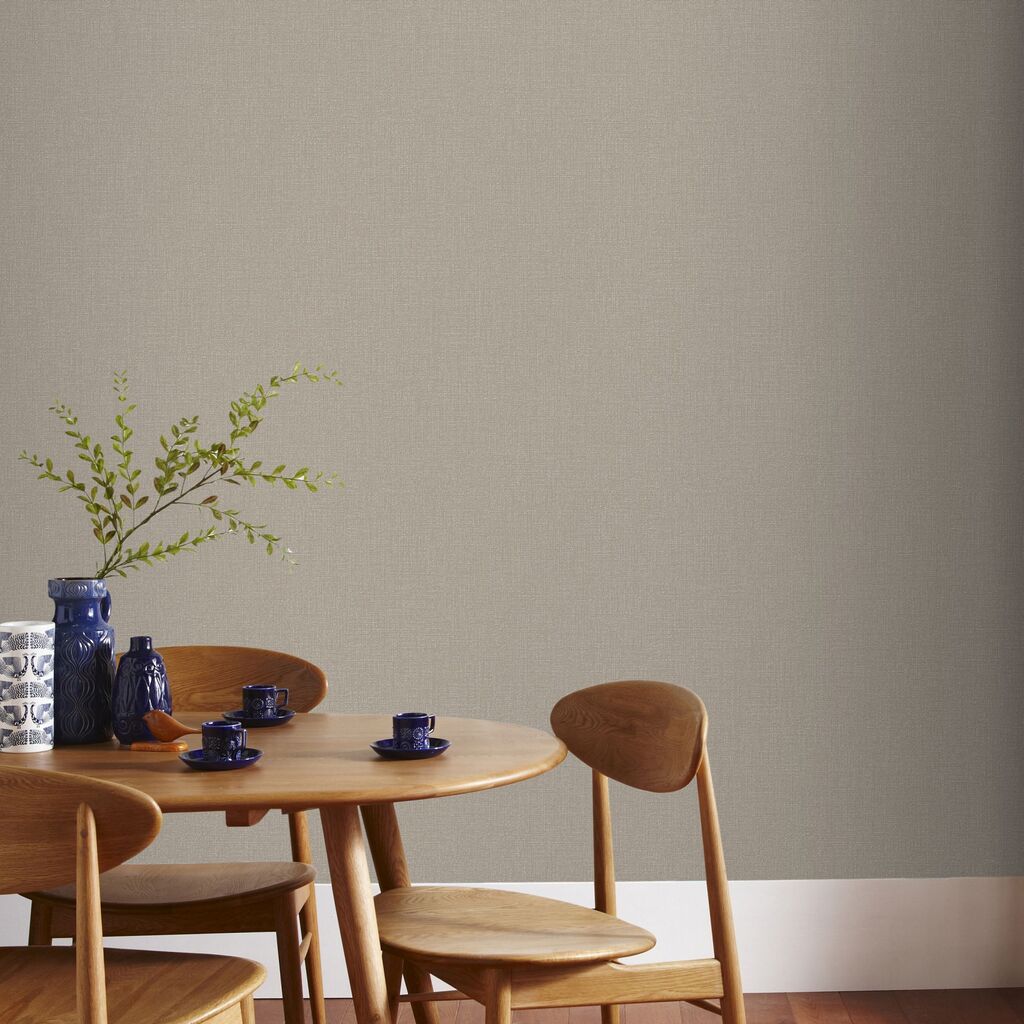 Chenille Beige And Gold Wallpaper Boutique