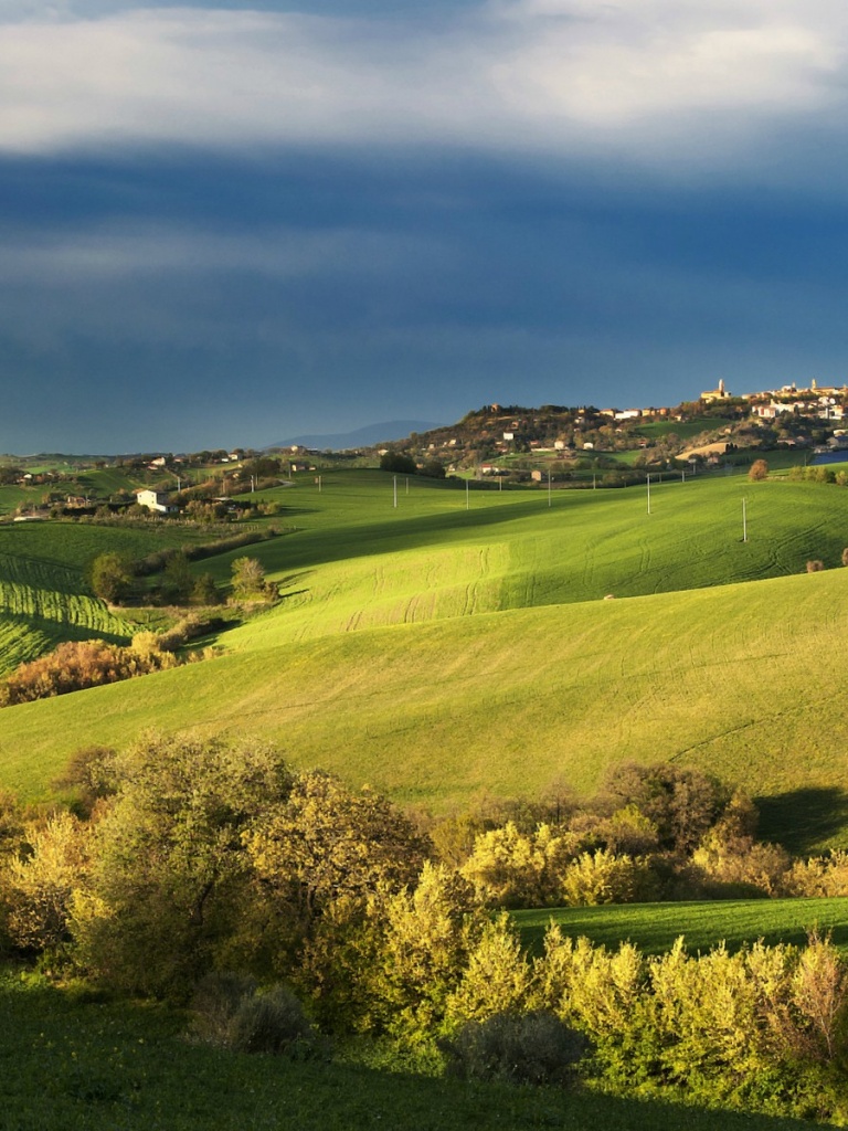 Tuscany Spring Landscape iPad Mini Wallpaper