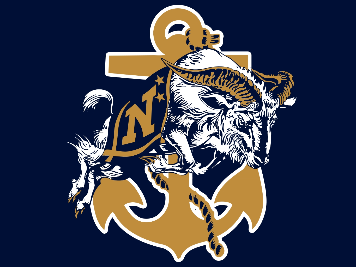 Navy Football Logo Wallpaper