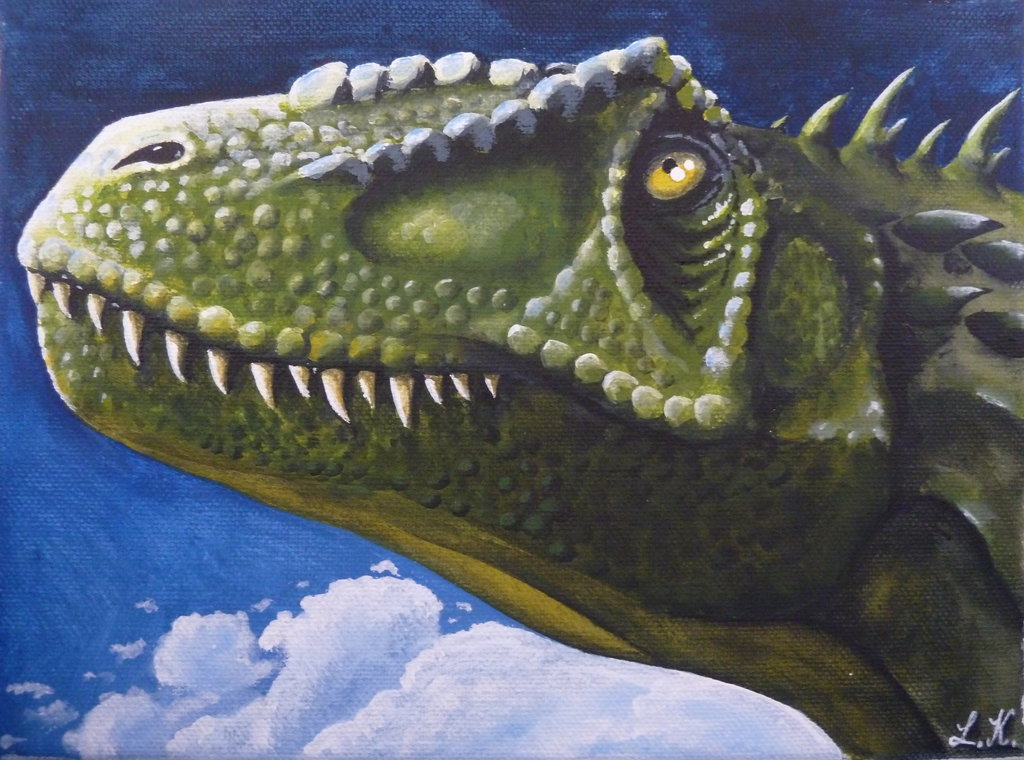 Allosaurus Portrait By Polihierax