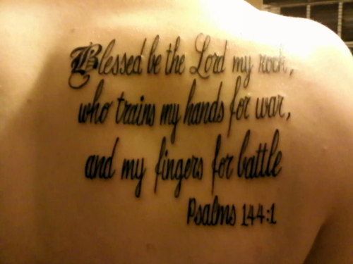 Quotes Tattoos Military Tattoo Psalms Verse
