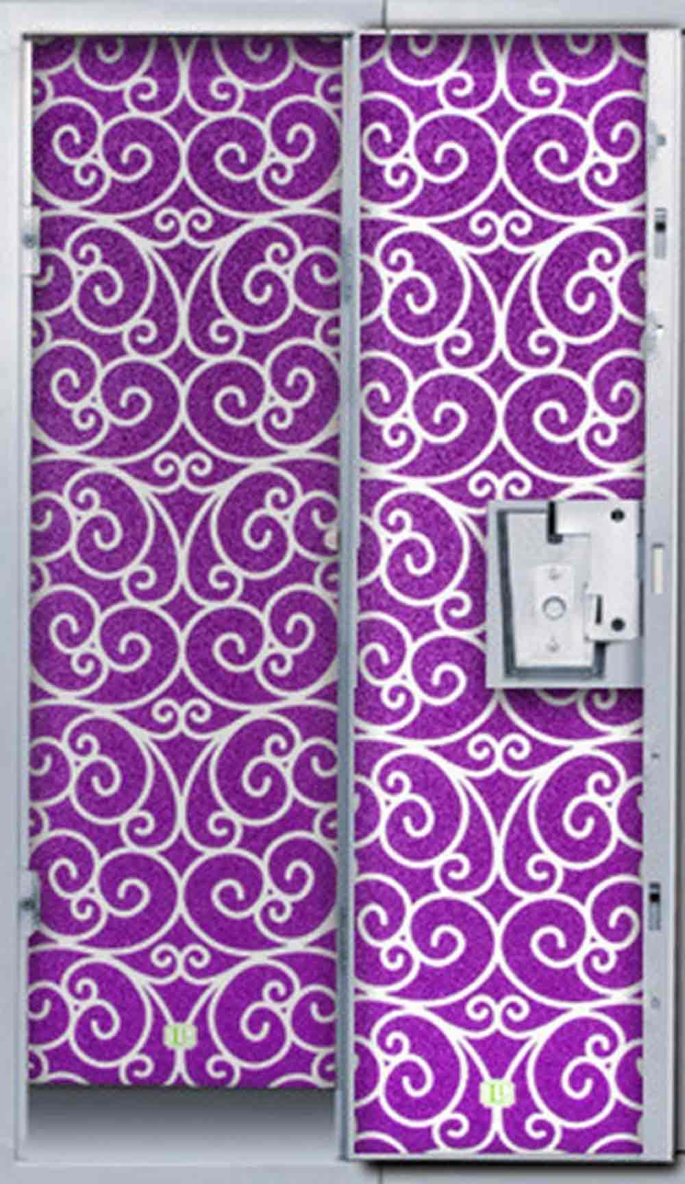 Locker Wallpaper   Purple Glitter Scroll by Locker Lookz LLS1003