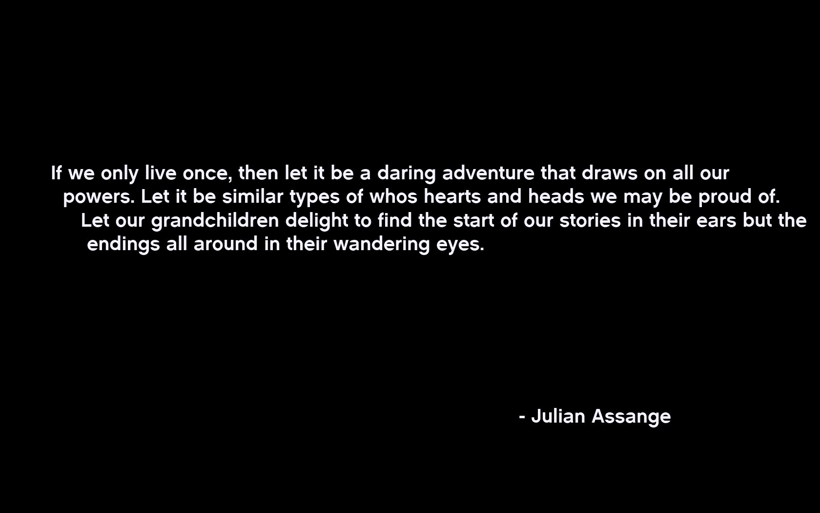 Julian Assange Wikileaks Wiki Leaks Adventure Quote HD Wallpaper