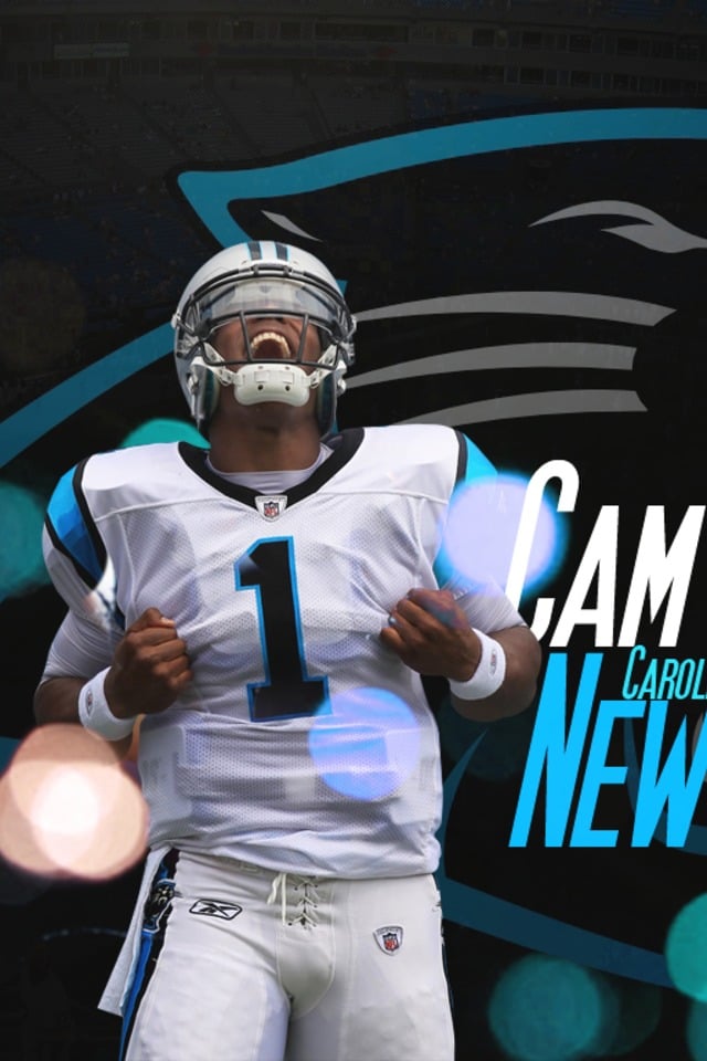Cam Newton of the Carolina Panthers Wallpaper for iPhone 4