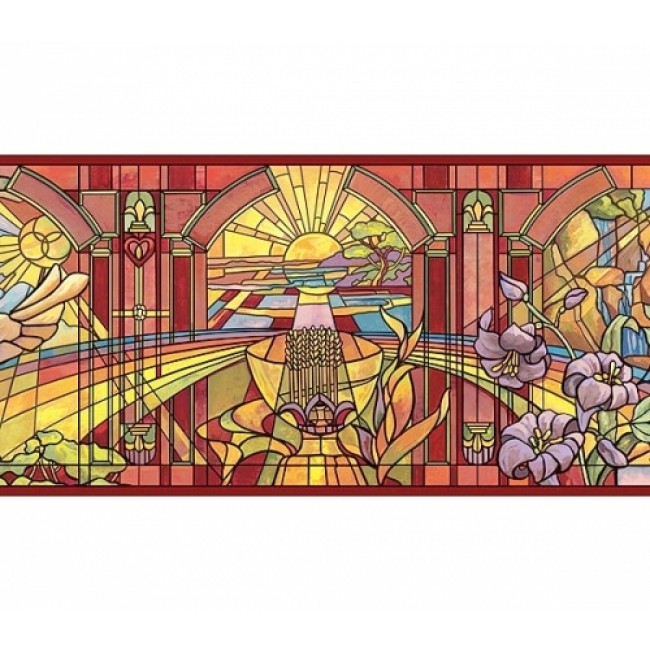 Church Like Stained Glass Windows Wall Border All Walls Wallpaper
