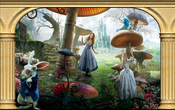 Free Download Alice In Wonderland 3d Mural Bedroom Living