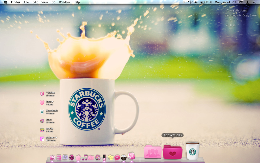 Girly Pink Starbucks Desktop By Tunerbarbie