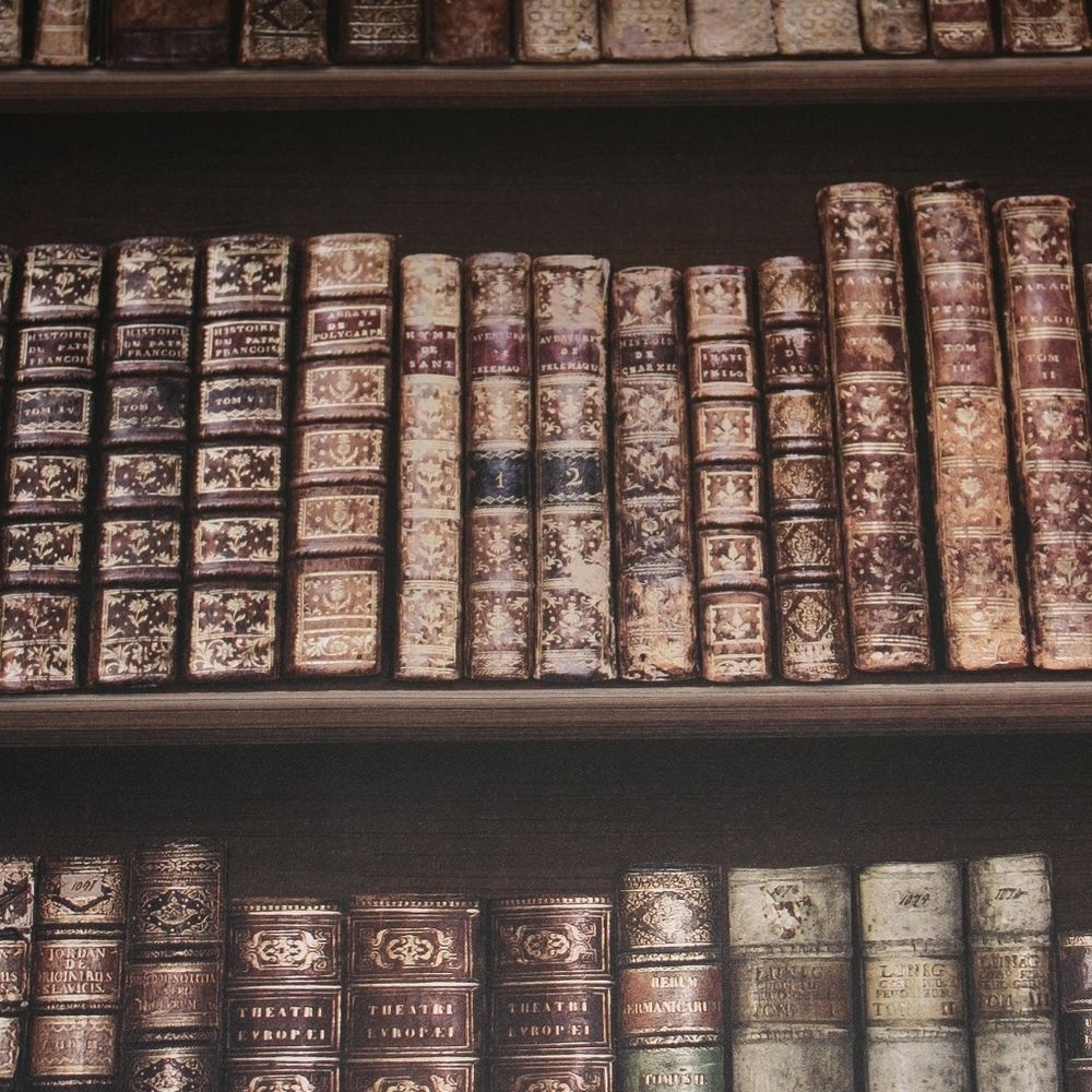 Traditional Bookshelf Library Bookcase Classic Books Wallpaper