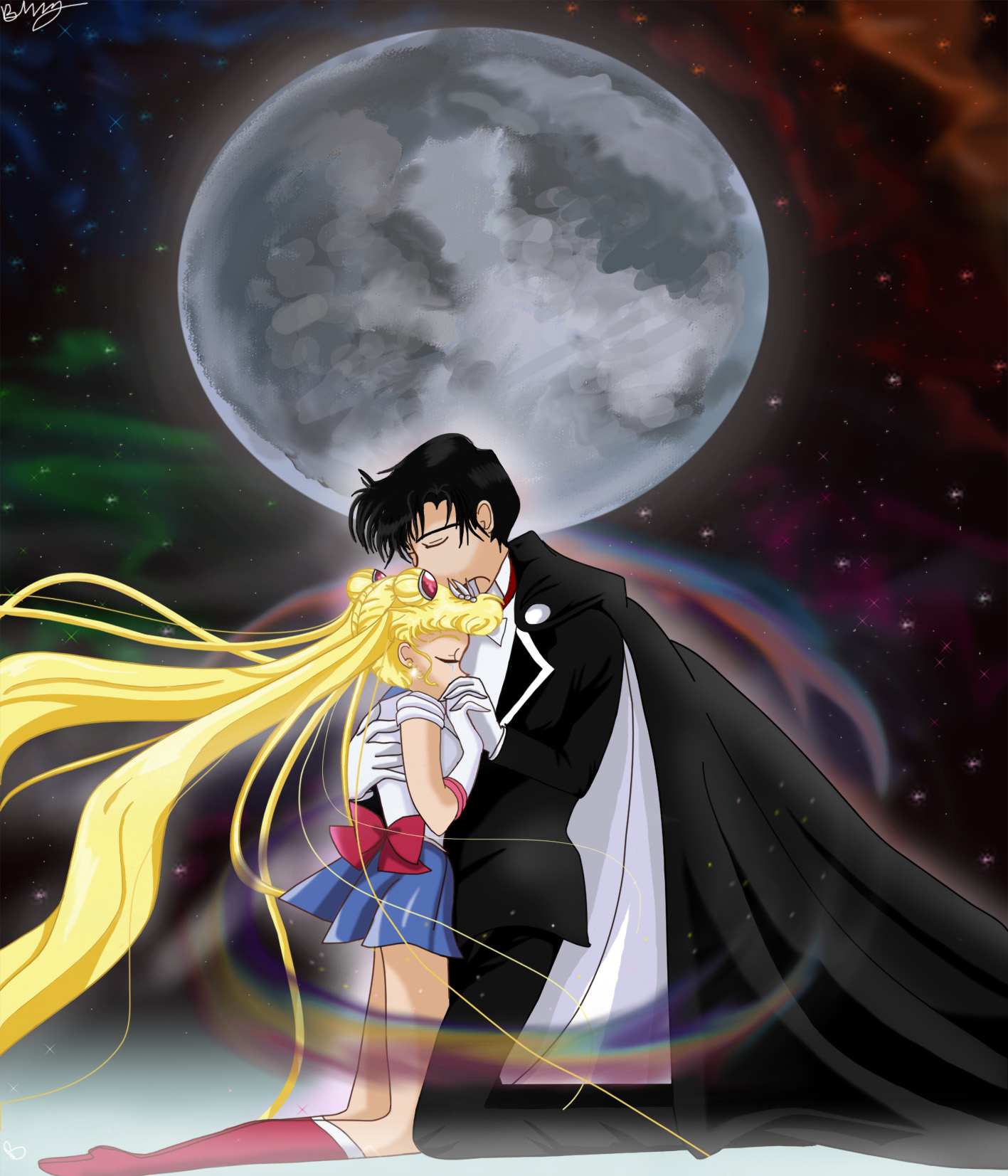 Sailor Moon And Tuxedo Mask By Sailormuffin