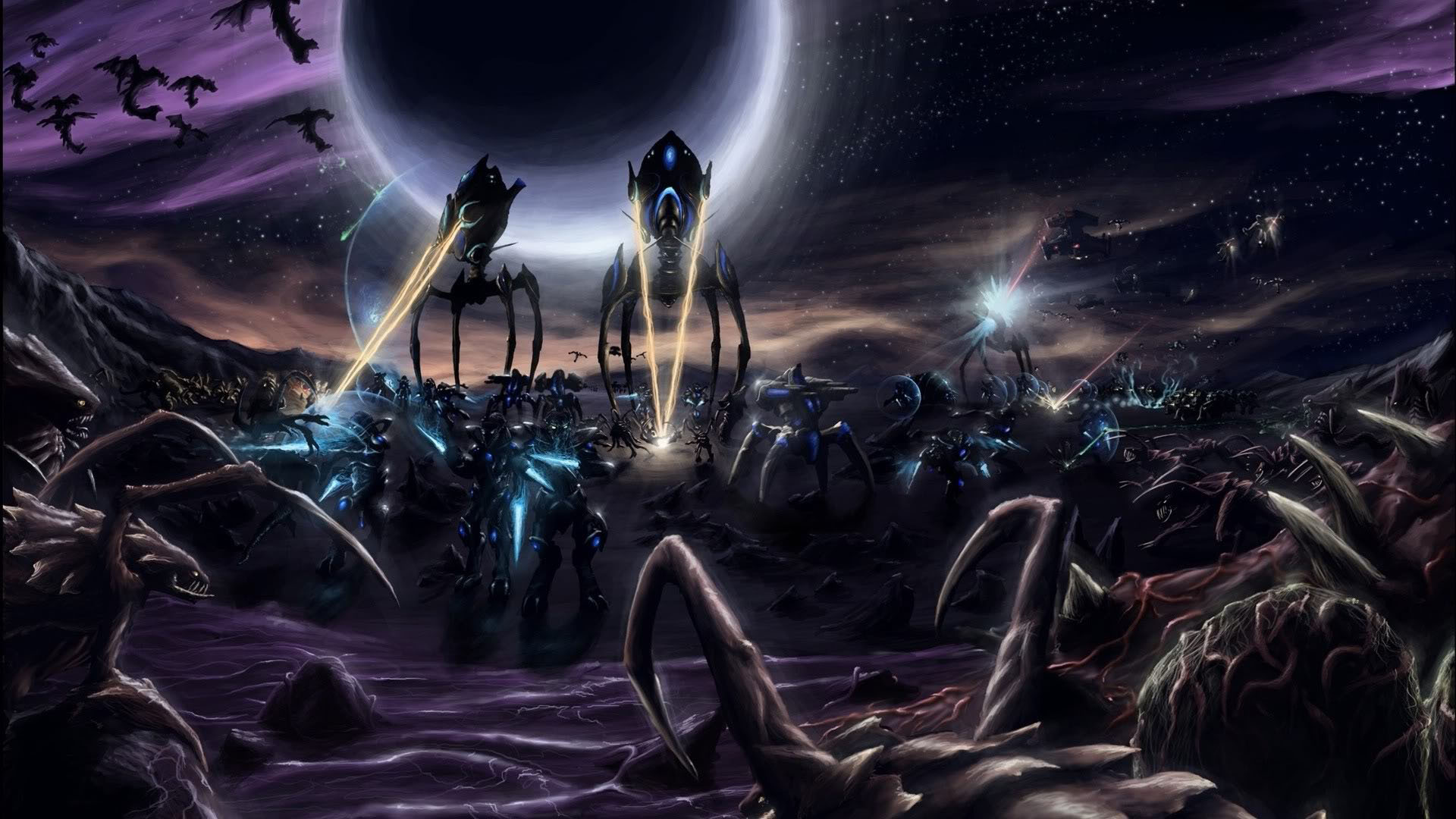 The Zerg Swarm Action Rpg Games Wallpaper Image Featuring Starcraft