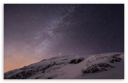Apple Ios Mountains And Galaxy HD Desktop Wallpaper Widescreen