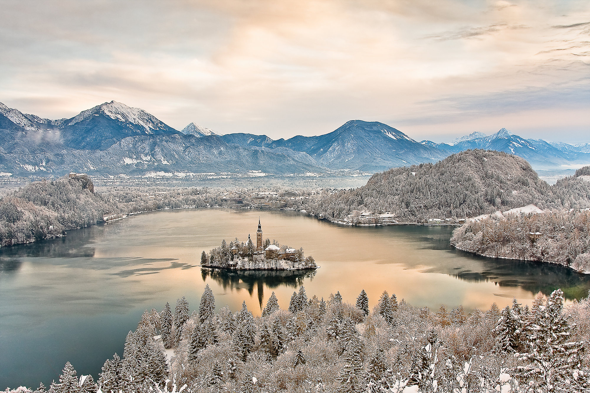 Lake Bled Winter Wallpaper