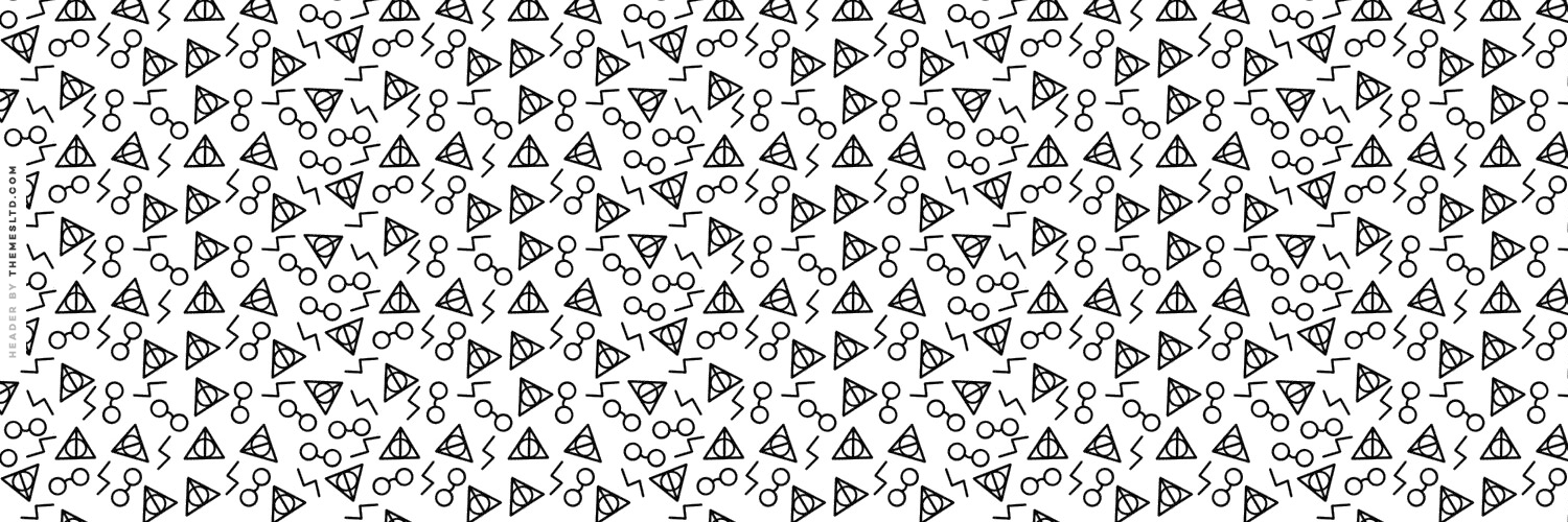 Harry Potter Icons Twitter Header   Black White Wallpapers 1500x500