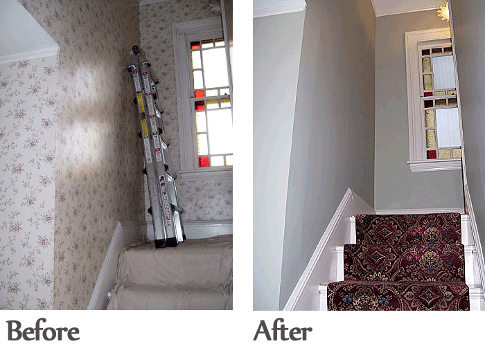 Before After JB Paint Wallpaper wallpaper removal restoration