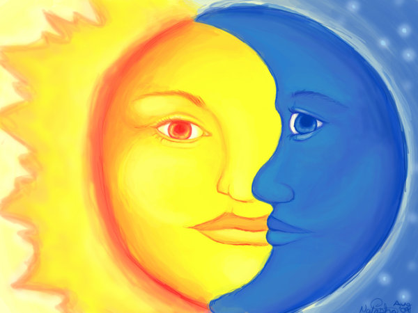 Sun Moon Desktop By Starwinged