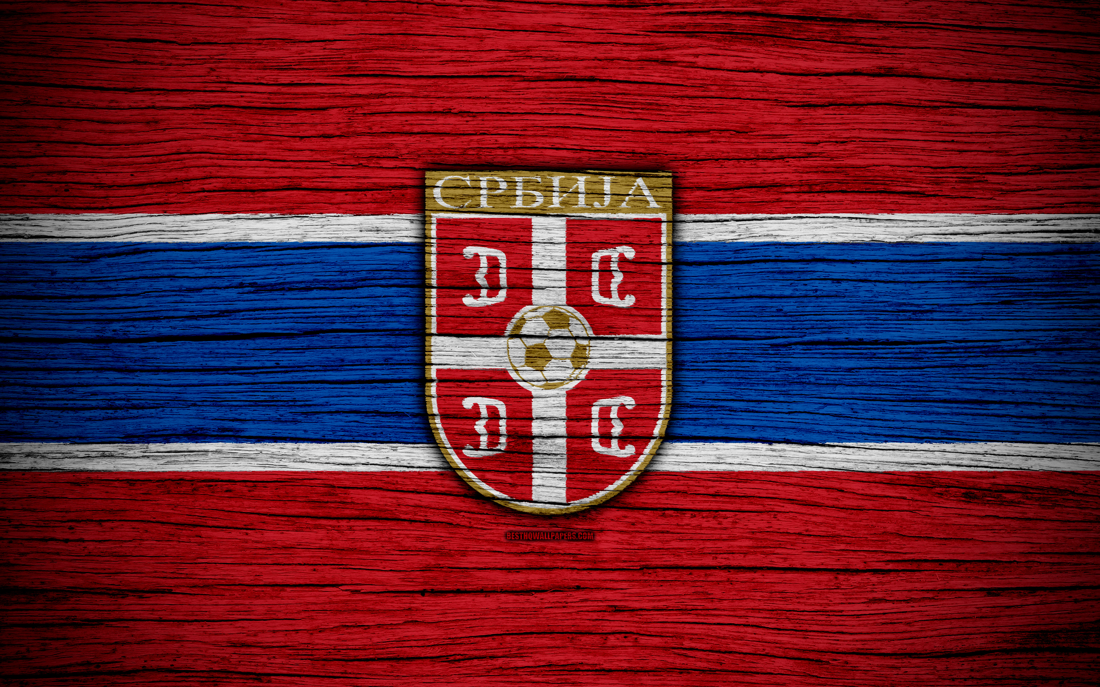 Wallpaper 4k Serbia National Football Team Logo Uefa