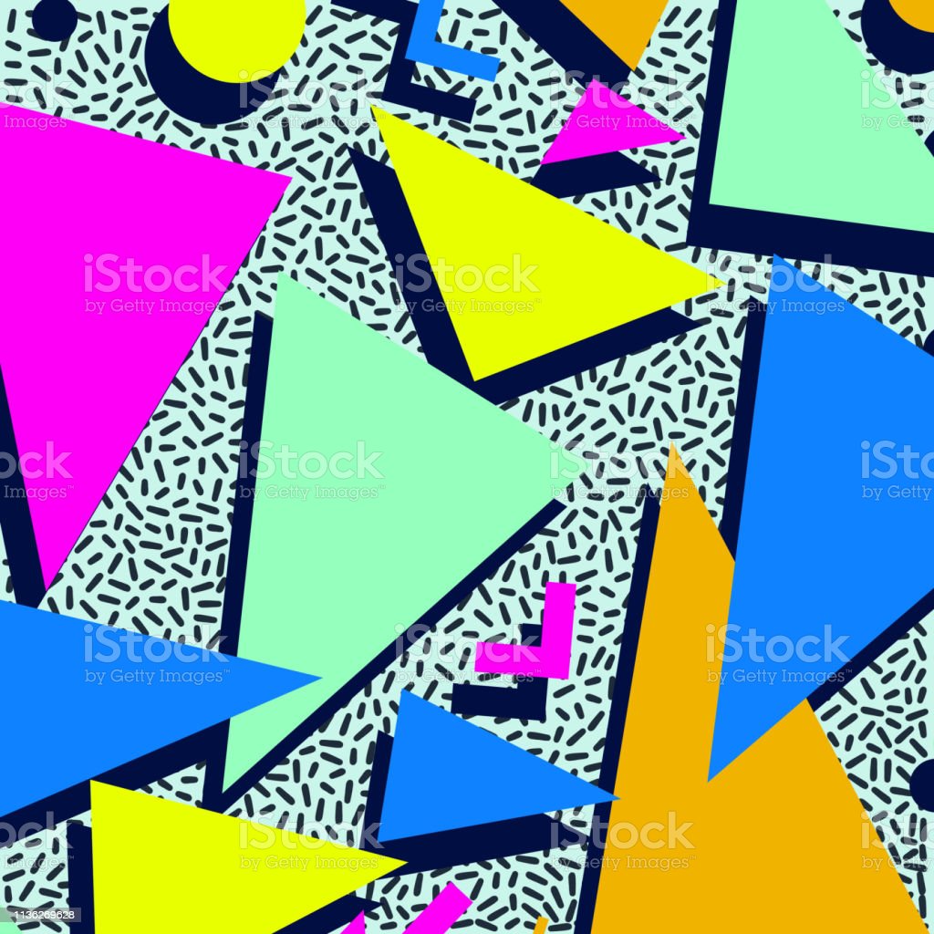 Retro Vintage 80s Or 90s Fashion Style Abstract Pattern Background