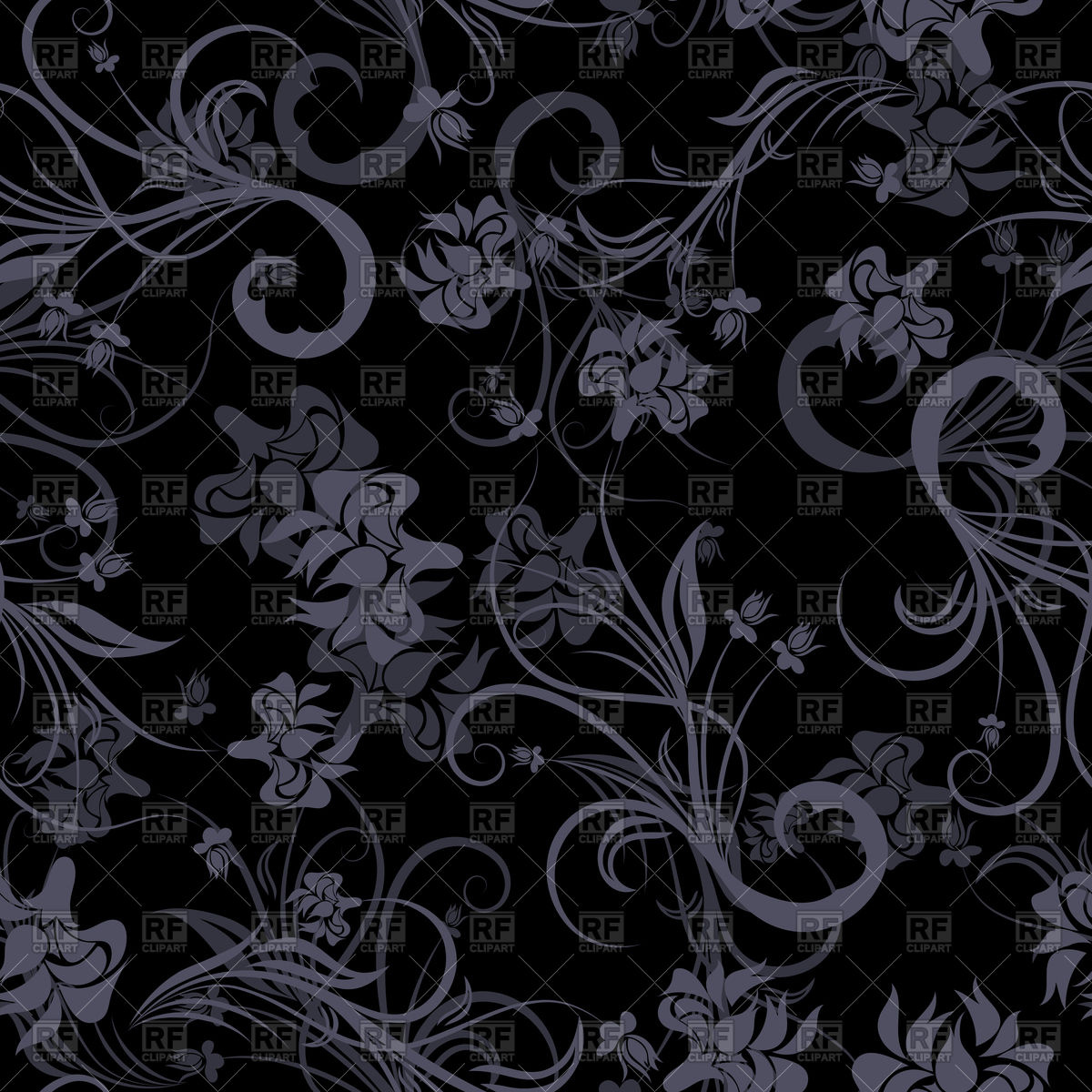 Antique Pattern Black Victorian Style Wallpaper Background