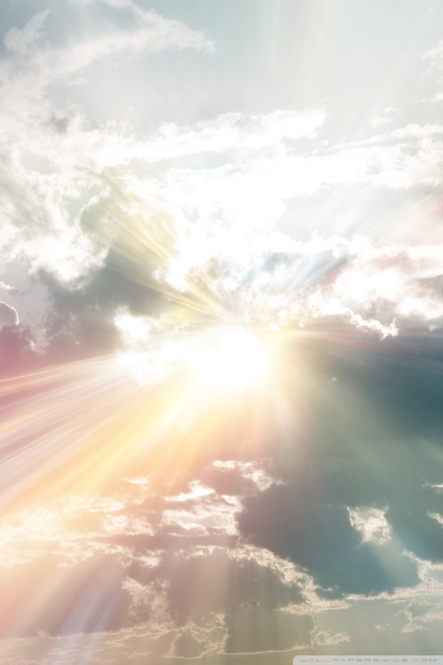 Sun Rays Through The Clouds Colorful Ultra HD Desktop Background