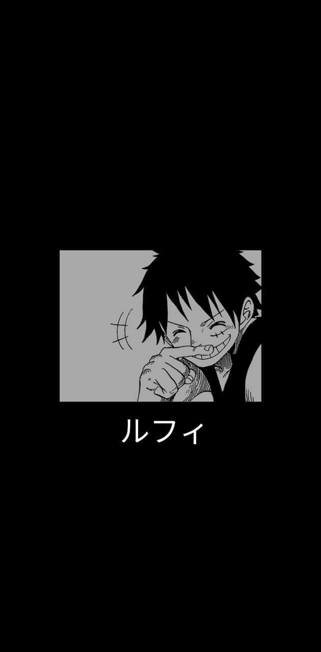 Luffy Black And White Wallpaper