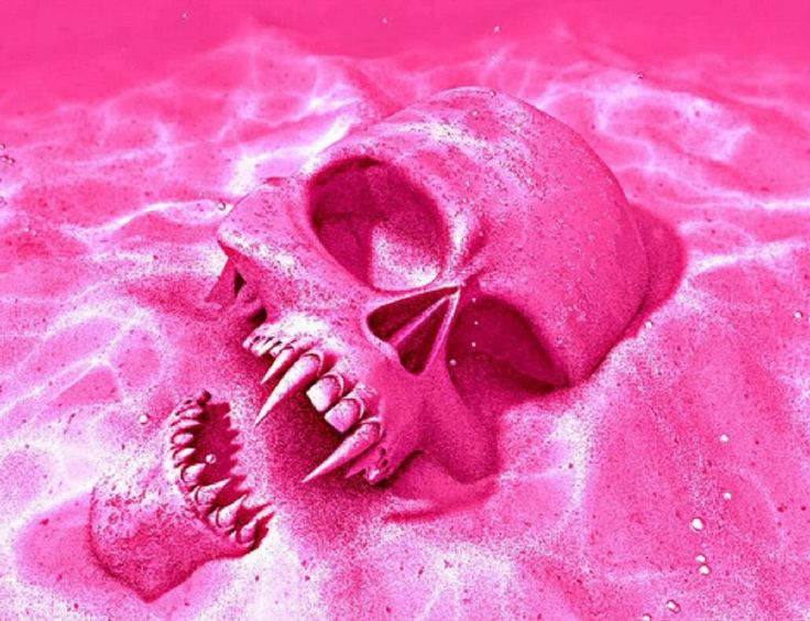 Pink Flames Skull Vampires