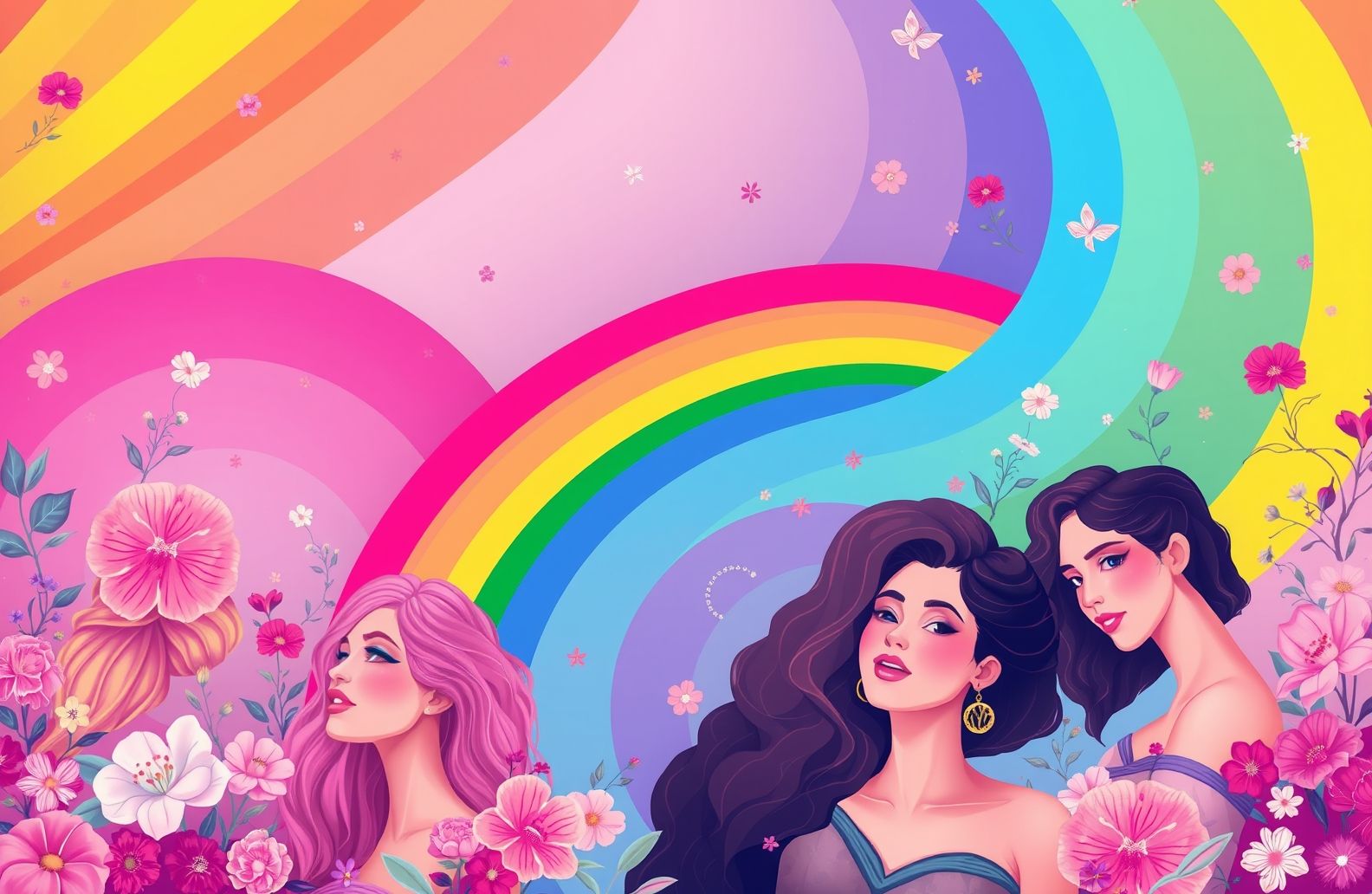 Lesbian Aesthetic Pride Wallpaper
