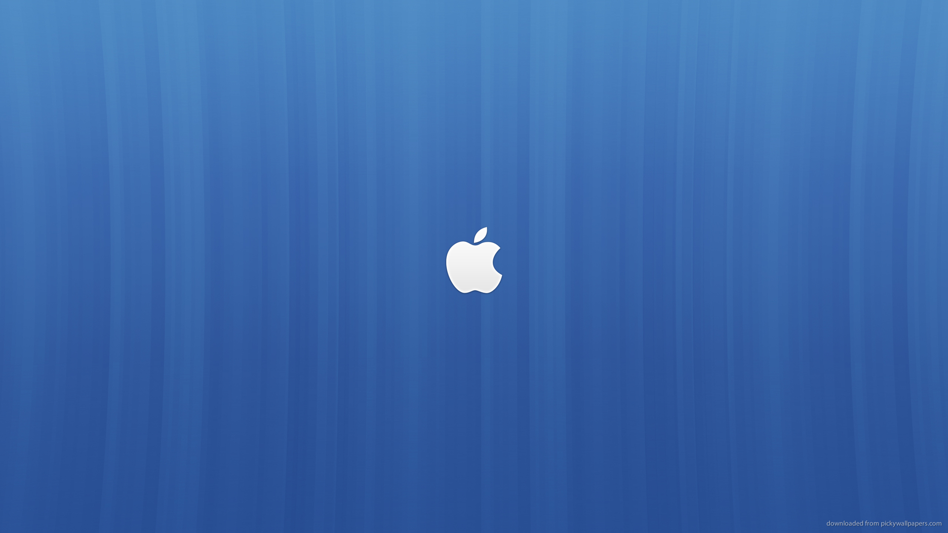 Apple Blue Background Logo Wallpaper Puters