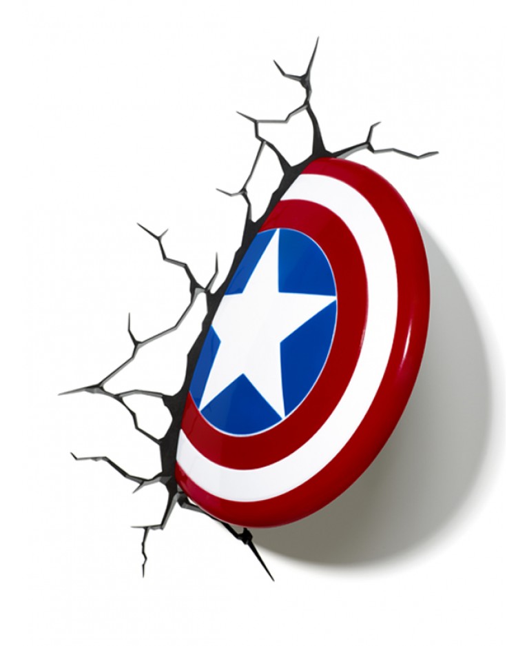 Price Right Home Marvel Captain America Shield 3d Led Wall Light