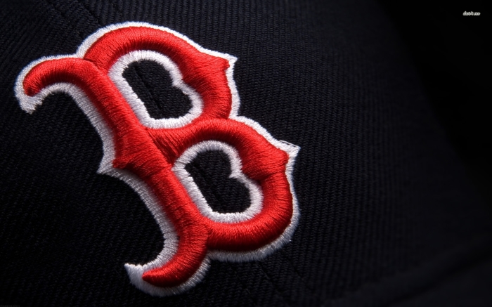 Boston Red Sox Stitch Baseball On Mlb Logo