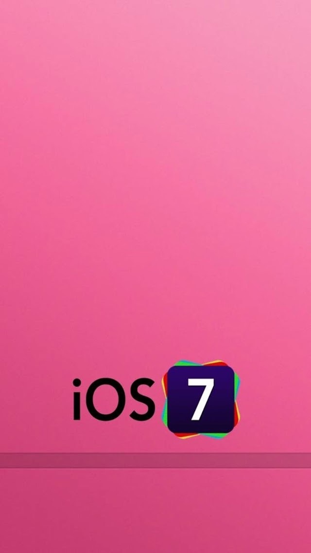 Ios Logo With Pink Background Wallpaper iPhone