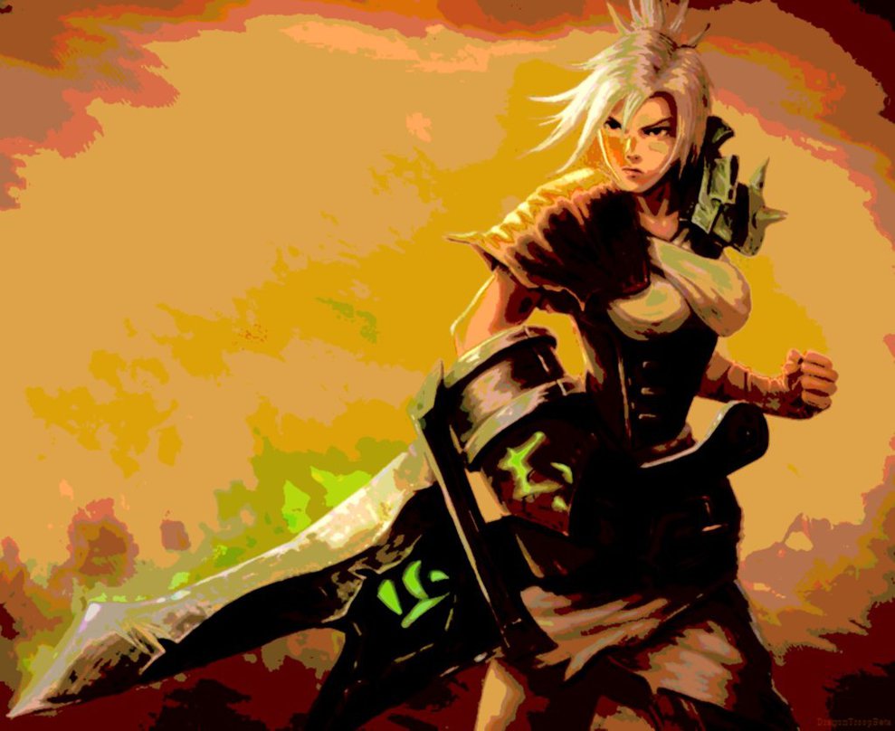 League of Legends Riven Wallpaper Re do Textless by DragonTroopBeta