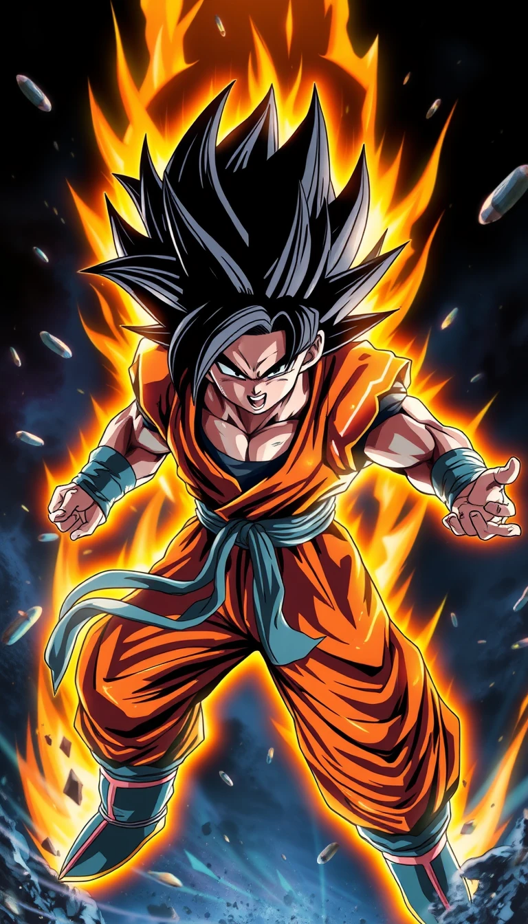 Black Goku Mobile Wallpaper