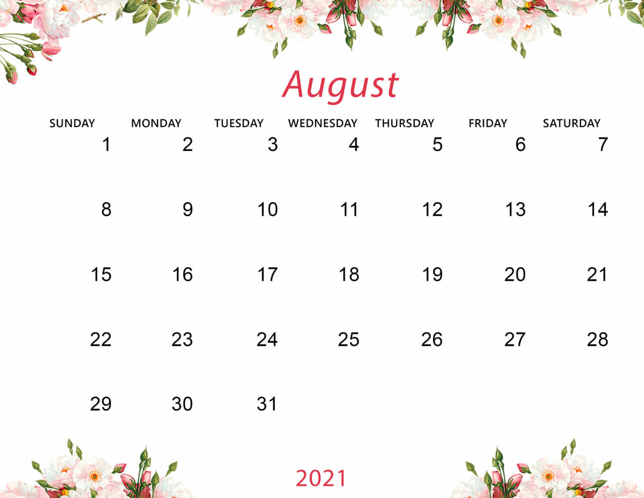 Cute August Calendar Desktop Wallpaper On We Heart It
