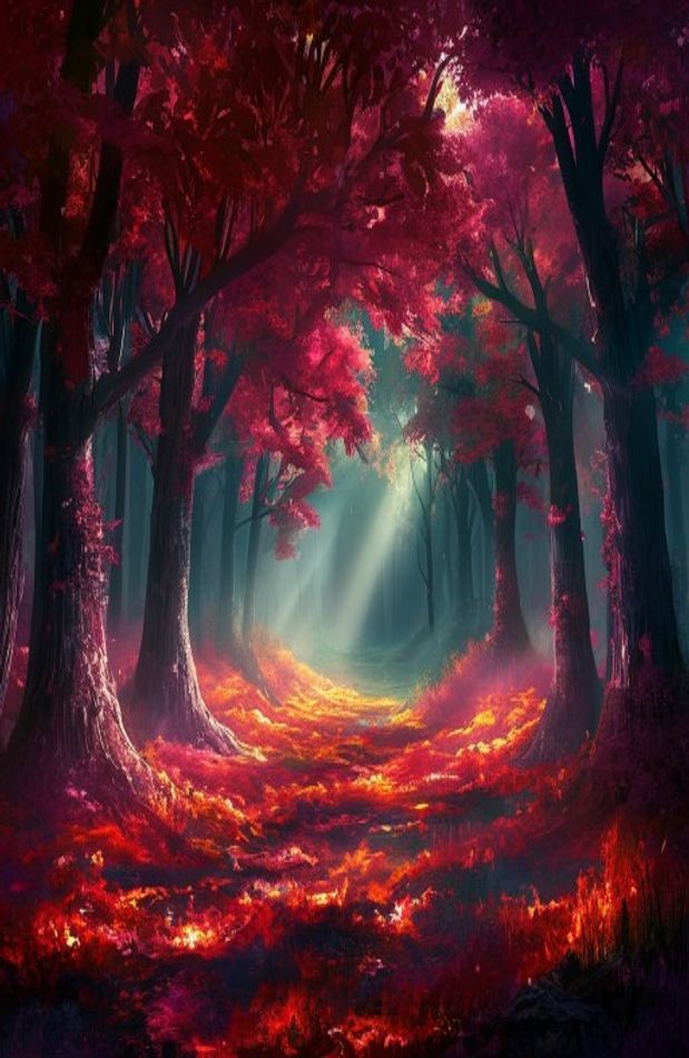 Red Forest Wallpaper