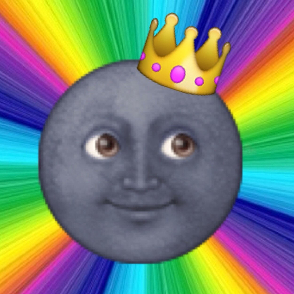 Moon Emoji Black