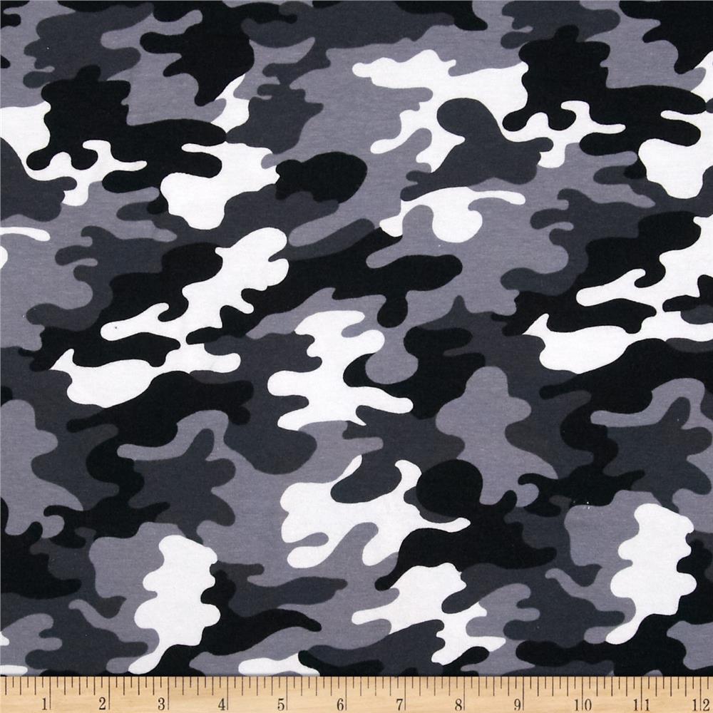 Black And White Camouflage Knit