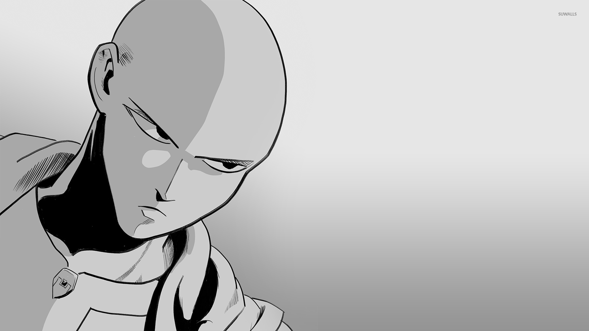 An Angry Look In One Punch Man Wallpaper Anime