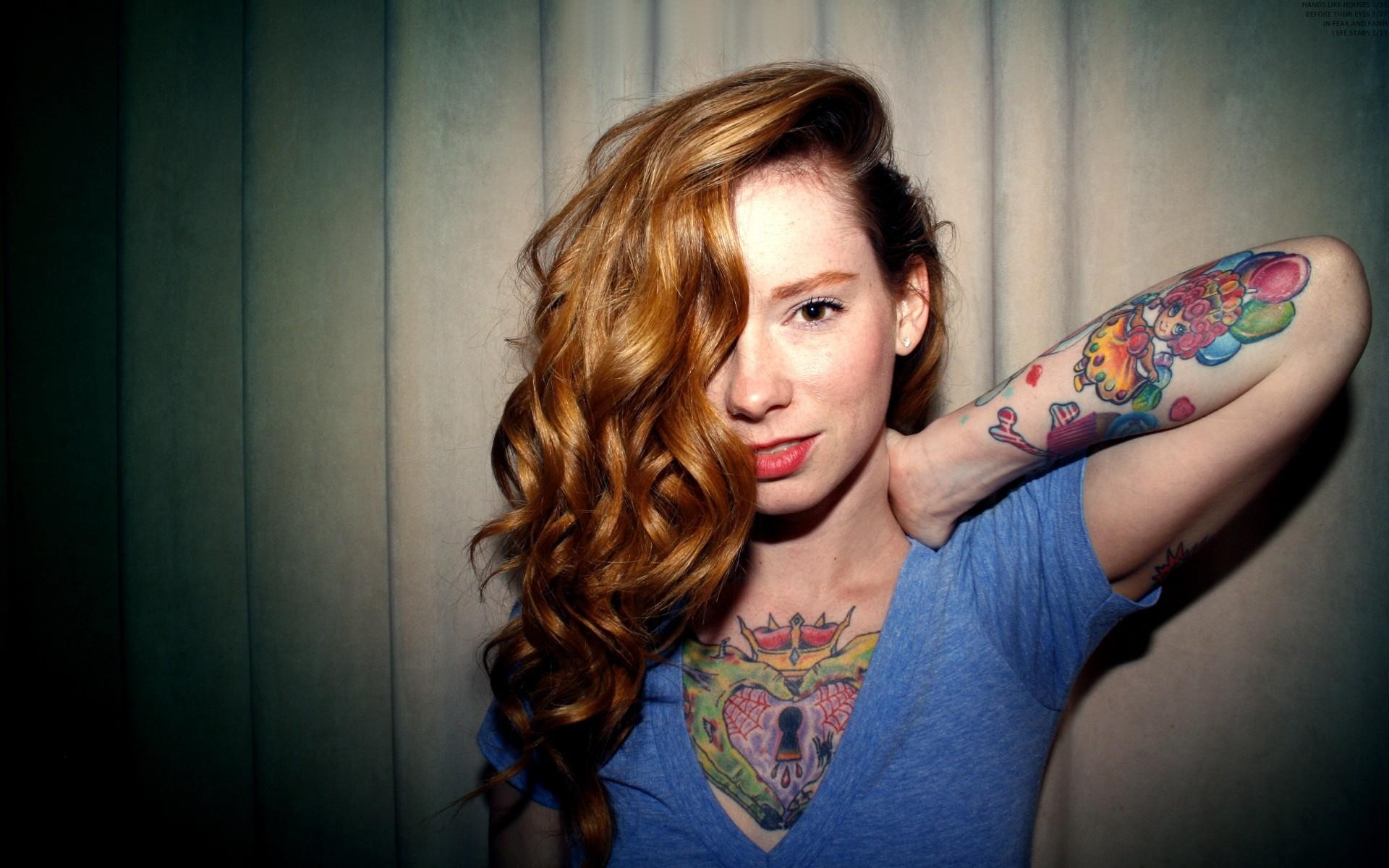 Tattoos Women Wallpaper Redheads Hattie
