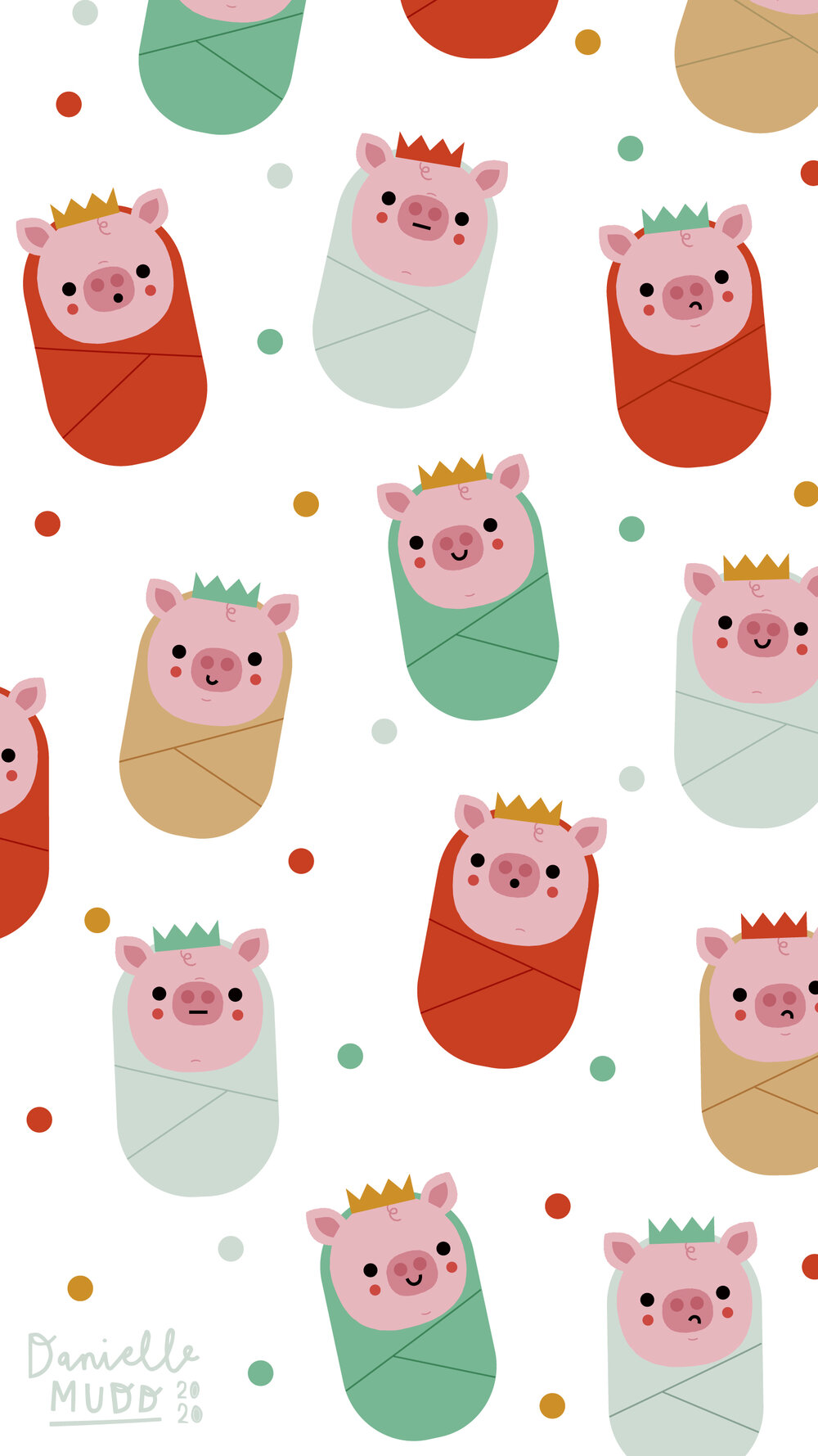 Merry Pigmas Christmas iPhone Wallpaper Danielle Mudd