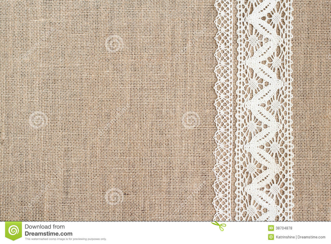 Burlap And Lace Background Blank