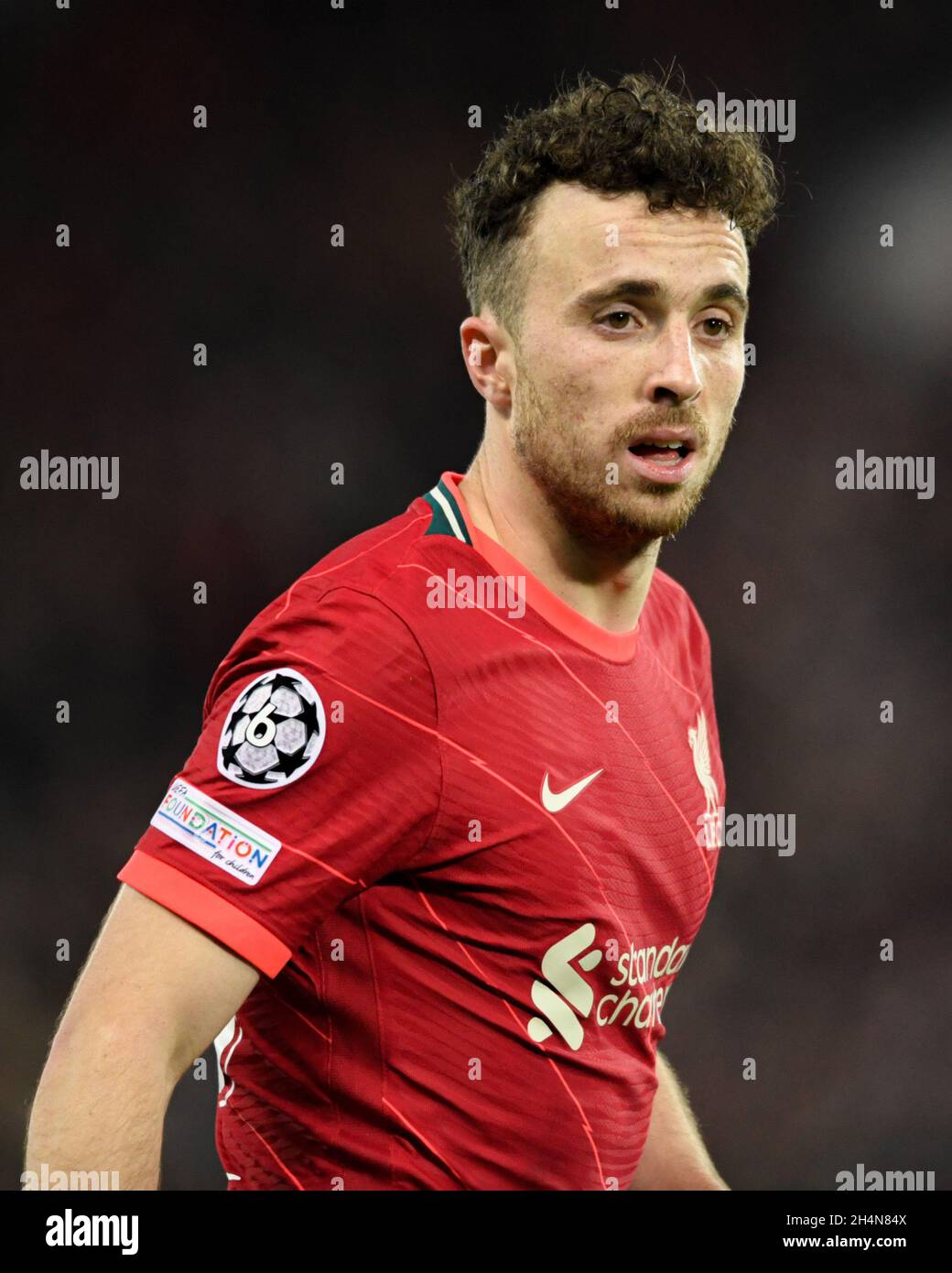 Diogo Jota 20 of Liverpool in action during the game Stock Photo