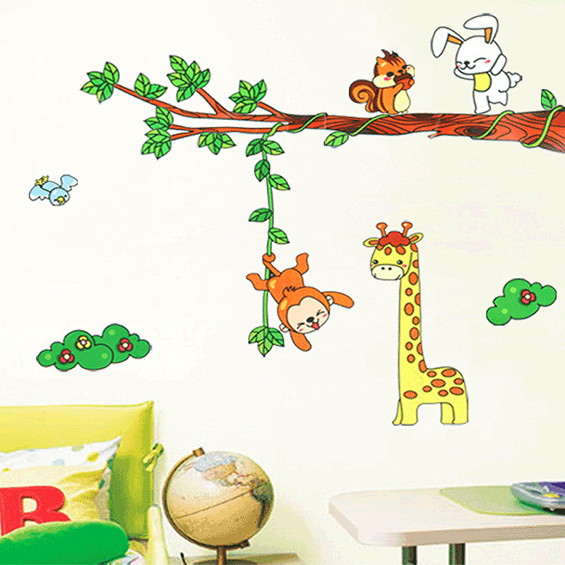 Deluxe Jungle Animal Luxury Nursery Wall Art Sticker Designs for a baby  girls of baby boys nursery room | homify