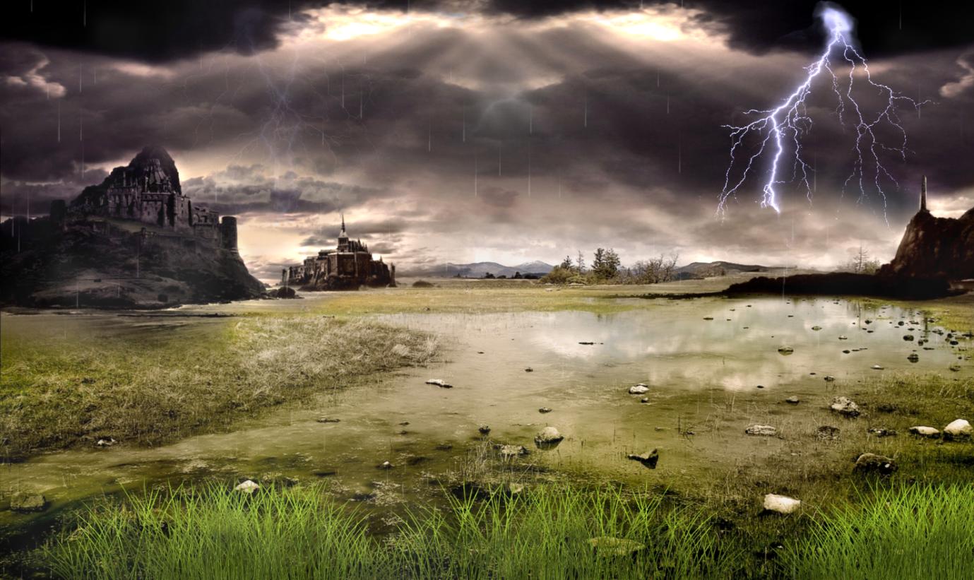 Thunderstorm Field Animated Wallpaper Themes Desktop