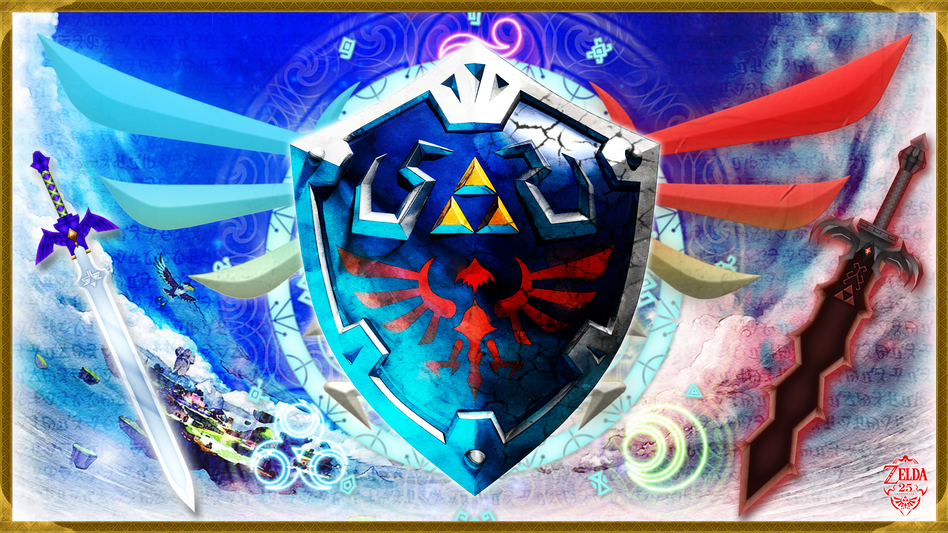 The Legend Of Zelda Master Sword Shield Wallpaper