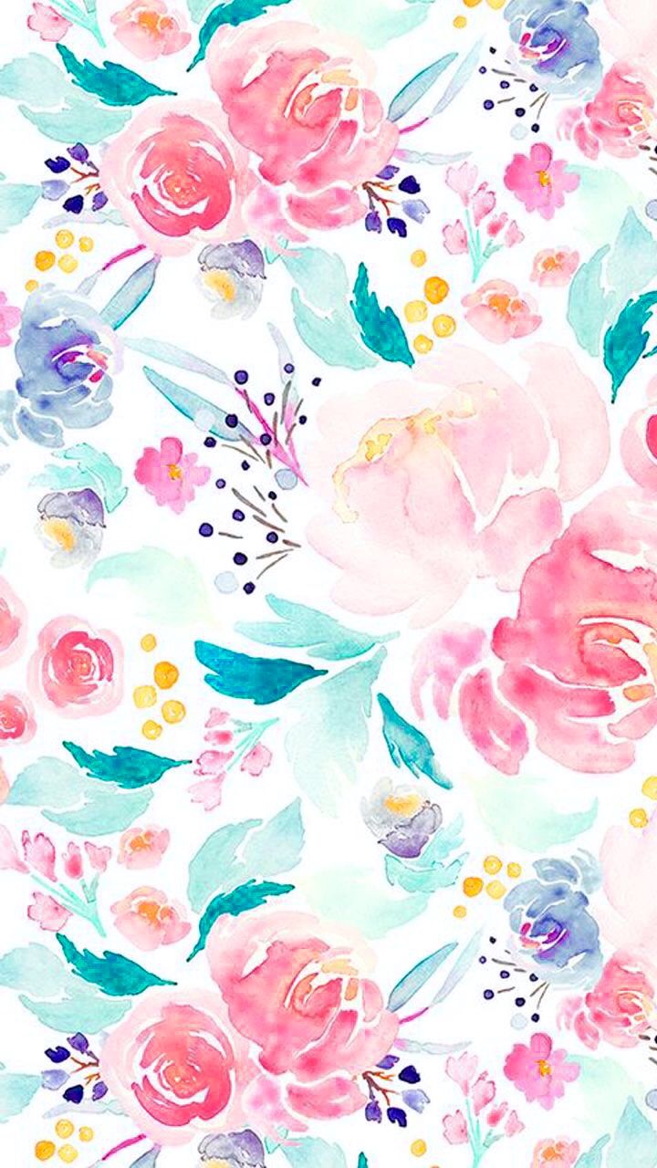 Flores Watercolor Wallpaper Spring Art