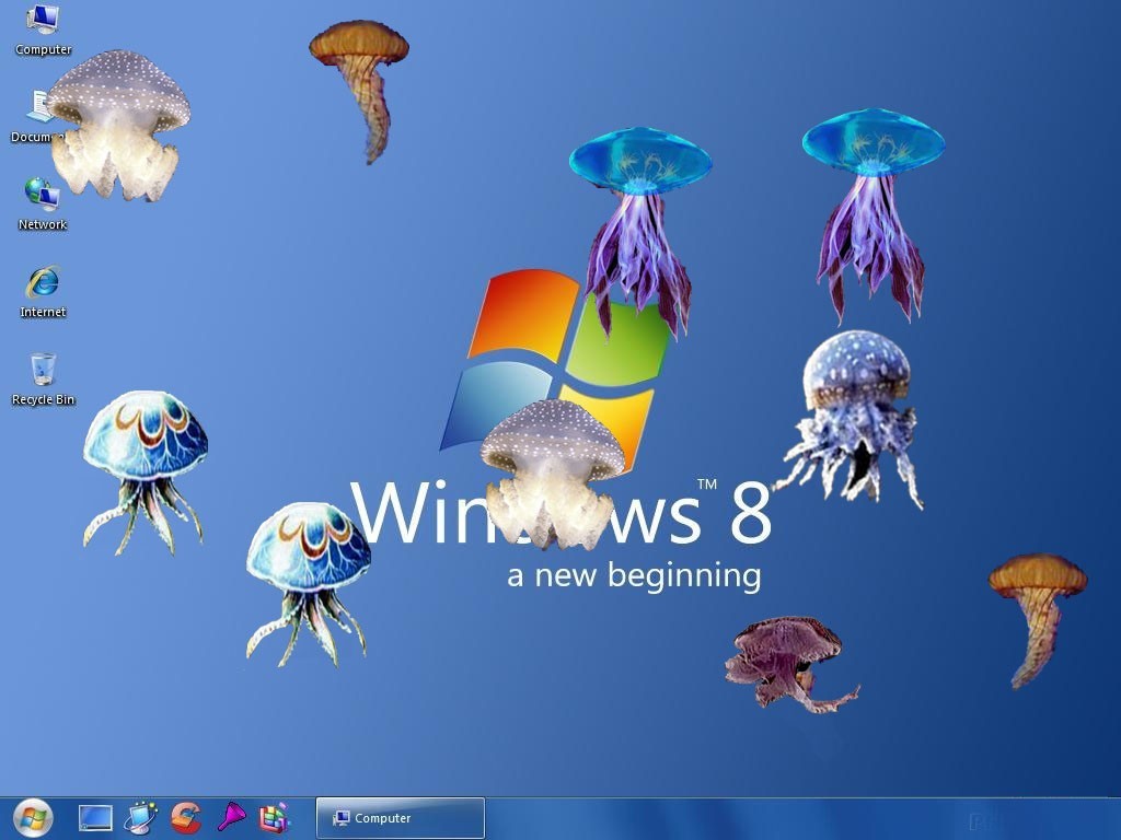 Moving Jellyfish Wallpaper Shows Many Very Realistic