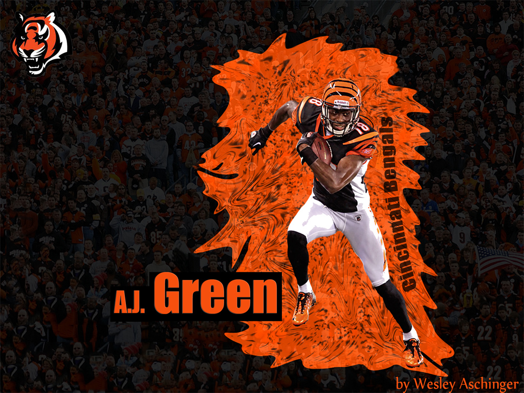 Wallpaper] AJ Green Orange Black CIN Bengals